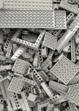 Lot Of 1 Pound Lego Random Light Gray Parts Pieces Bricks Grey Sorted