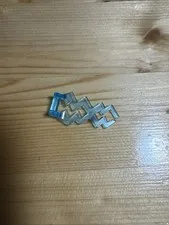 Non-Lego Trans-Light Blue Wave Angular Double w/ Bar Handle Electric Zigzag Part