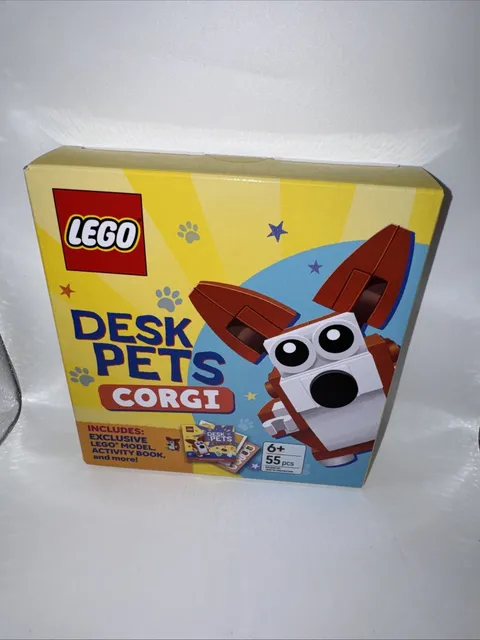 Lego Books Desk Pets Corgi  includes Activity Book & Exclusive Lego Model New