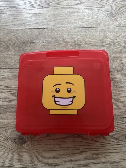 Lego Red Iris Project Case Minifigure Mini Figure Storage Case Head Smiling 2010