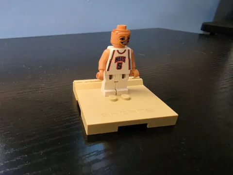 LEGO 2003 NBA Jason Kidd Minifigure New Jersey Nets #5 White Jersey