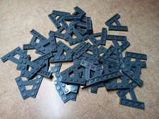 LEGO BULK LOT 32 DARK BLUISH GRAY WEDGE PLATE A SHAPE 2 ROWS OF 4 STUDS  #15706