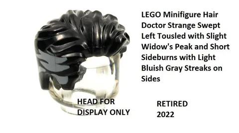 LEGO Minifigure Dr. Strange Swept Left Tousled with Slight Widow Peak Sideburns