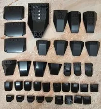37 Lot LEGO Black Wedges Curved Slope Inverted Assorted Sizes