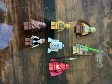 Lego Star Wars Lot Minifigures Yoda Obi Wan Kenobi R2d2 C3p0 Han Solo Chewbacca
