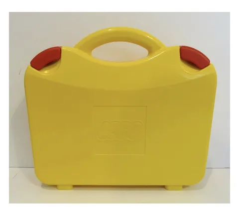 🔥 NEW LEGO Yellow & Orange Plastic Carrying Case Storage Box With Dividers