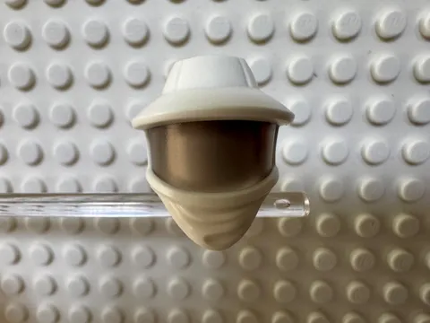 LEGO Minifigure, Headgear Hat, Beekeeper with Molded Trans-Brown Visor 69938pb01
