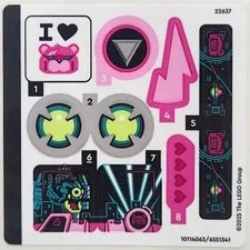 new LEGO Sticker Sheet #1 from 2025 Fortnite Mecha Team Leader set 77078