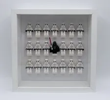LEGO Star Wars Stormtrooper Minifigure Lot Set of 21 Framed. 