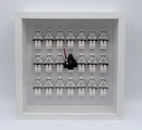 LEGO Star Wars Stormtrooper Minifigure Lot Set of 21 Framed. 