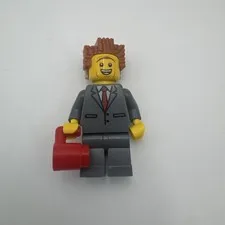 LEGO President Business Minifigure Gray Suit Red Tie Octan Cup LEGO Movie