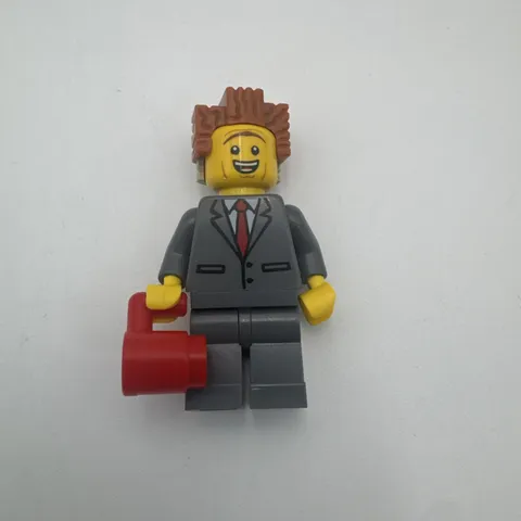 LEGO President Business Minifigure Gray Suit Red Tie Octan Cup LEGO Movie