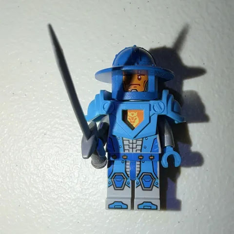 LEGO NEXO Knights Blue Armor Minifigure w/ Helmet , Pre Used