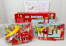 LEGO 10671 Juniors Fire Emergency 2 100% Complete Sets with Manuals 1 Box