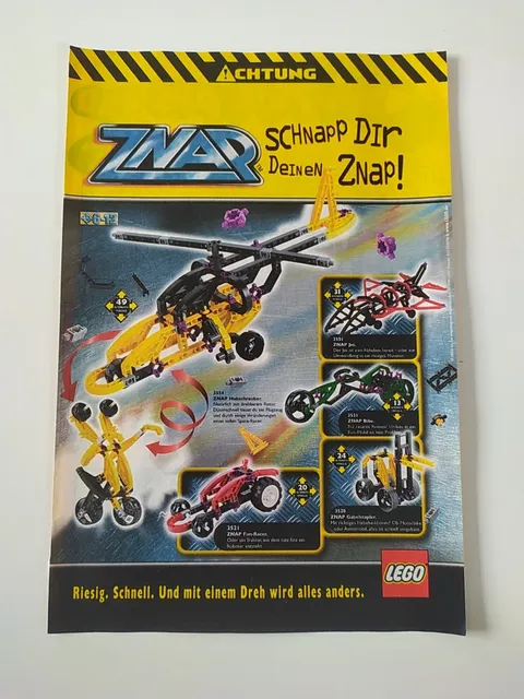Rare Advertising Flyer Advertising Sheet Lego Znap 3554 3551 3531 3521 1998