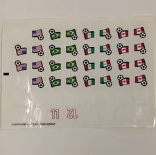 LEGO Soccer Sticker Sheet 41247 4156391 World Cup Flags OEM 2001 