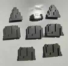 LEGO 6082 Gray BURP Rock Panel 4x10x6 Rectangular  plus Lot of Castle Parts