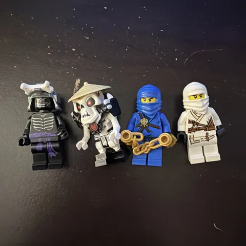 LEGO NINJAGO Skull Truck 2506 Minifig lot, Pilot Zane, Jay, Garmadon, Kruncha