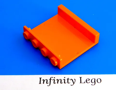 5 LEGO Orange Panel 1 x 4 x 3 without Side Supports Fire (4215 30007) - 5 Pieces