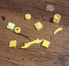 LEGO Yellow Plastic Building Toy Pieces Parts Bulk Lot of 8 (8pc)