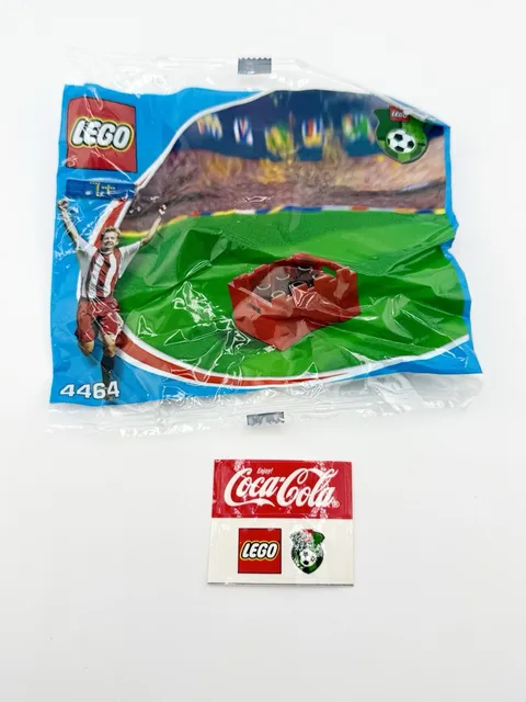 Lego 4464 Coca Cola Soccer Crate Coco-Cola Rare Promo New Red Stickers Poly Bag