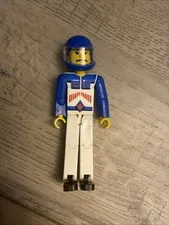 Vtg 80s LEGO Technic Racing Figure w/ Blue Helmet Vintage Set 8714 8223 tech037