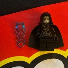 Lego Minifigure REAL MINI FIG Star Wars loose Emperor Palpatine gray head ^