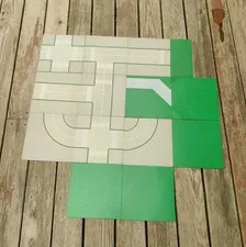 Vintage Lego Baseplates 8 Gray City Roads 6 Green Base Plate