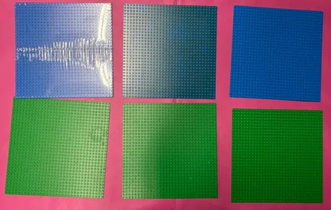 LEGO 32x32 Baseplate Lot - 6 Base Plates Various Condition 10" x 10" 