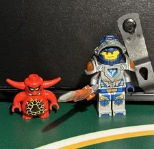 LEGO Nexo Knights Minifigure Lot Clay Moorington NEX010 & Scurrier NEX034
