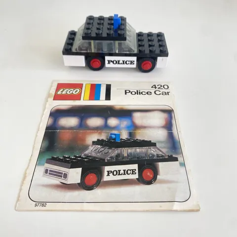 Vintage Lego Police Car 420 Complete With Instructions