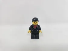 Lego Mini Figure Suit with 3 Buttons Black Black Legs Black Male HairItem trn083