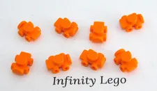 8 LEGO Orange Minifigure Roller Skate Friends Accessory (11253 18747)  8 Pieces