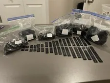 LEGO BULK LOT OF 651 BLACK FLAT PLATES 2X2 2X3 2X4 2X6 2X8 2X10 2X12 2X14 2X16