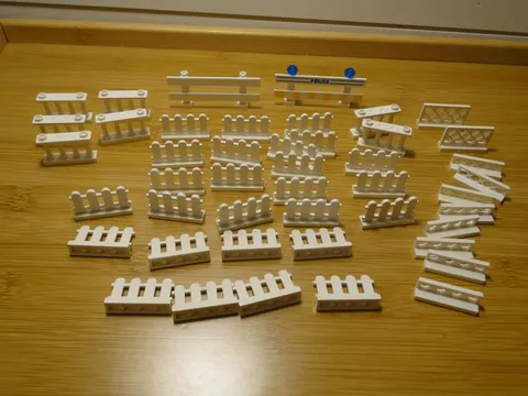 Lego Picket Fence Gate Street Barricade Garden White Castle Lot