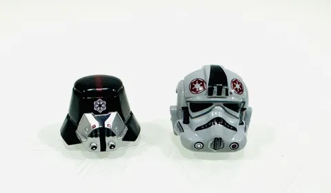 Lot 2 Custom LEGO Star Wars Imperial Trooper & Clone Trooper Helmets