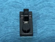 LEGO PART 92280 MODIFIED 1X2 PLATE W/ SINGLE STUD AND OPEN O CLIP ON TOP (BLACK)