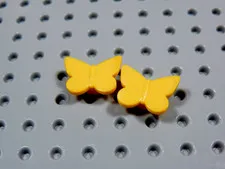 LEGO Lot of 2 Bright Yellow Orange Butterfly Butterflies Animal Minifig BT