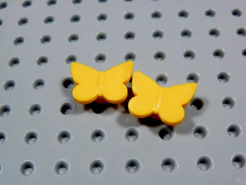 LEGO Lot of 2 Bright Yellow Orange Butterfly Butterflies Animal Minifig BT