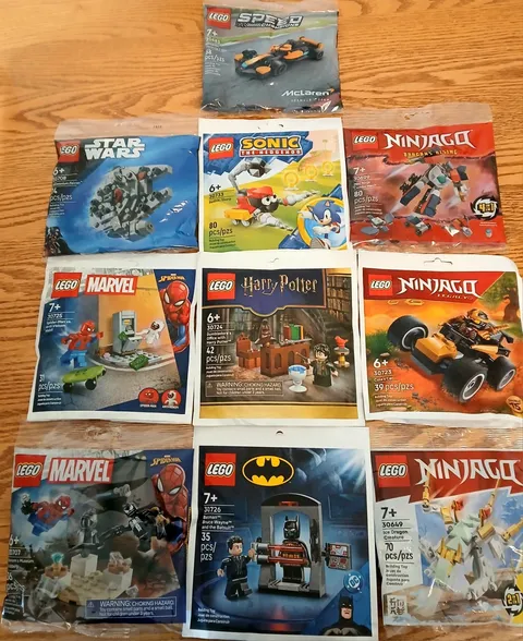 LEGO Polybag Spider Man 30707 30727 LOT x10 Batman Star Wars Harry Potter Marvel