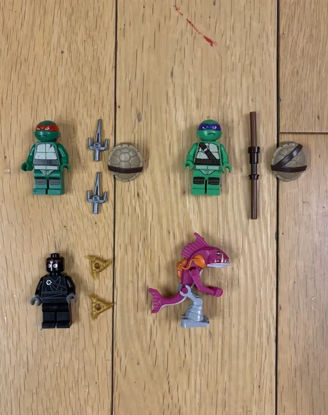 LEGO TMNT Minifigure Lot Donatello Raphael Fishface Foot Solider 79122 79102