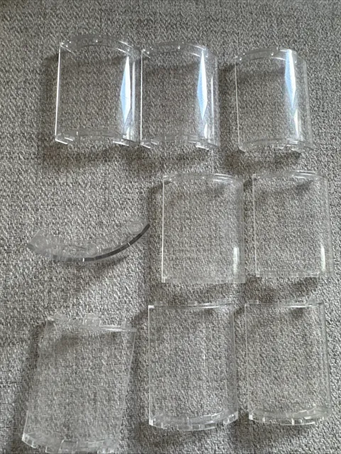 Lego Cylinder Quarter 4 x 4 x 6. Clear. Lot Of 9.