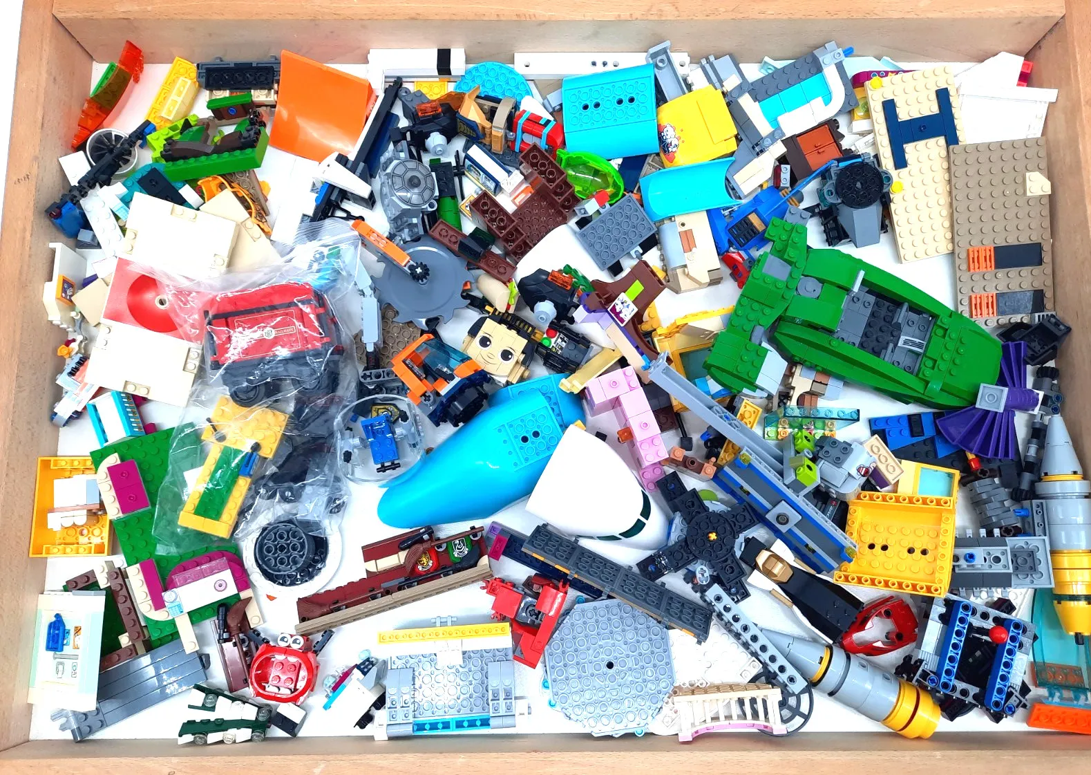 5 lbs. Bulk LEGO® Bricks & Parts, Mixed Colors Shapes & Themes, Lot (C)