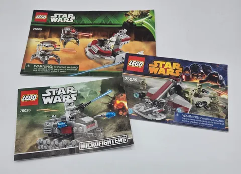 Lego Instruction Manual Lots 75000 75035 75028 Star Wars