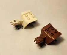 Lego Tricycle Body Tops Set Of 2 White/gray, Brown
