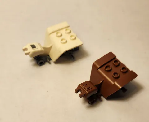 Lego Tricycle Body Tops Set Of 2 White/gray, Brown