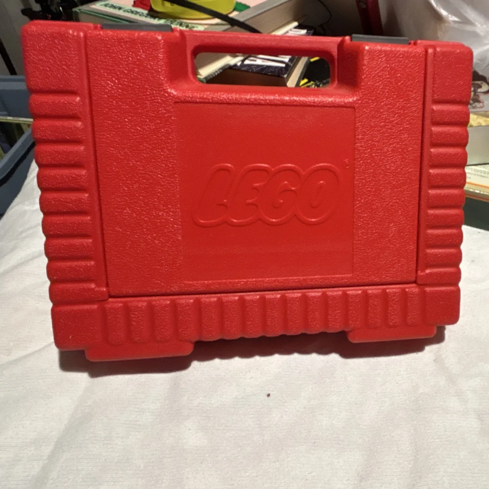 LEGO Red Plastic Portable Carrying Case With Handle 1985