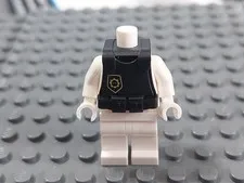 Lego 70808 - Black Protective Vest with Badge and SUPER SECRET POLICE - Used
