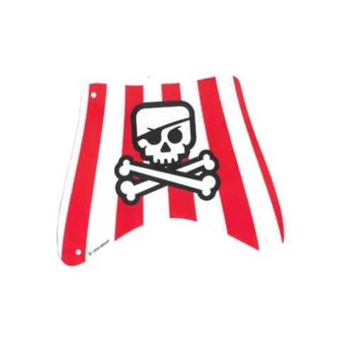 LEGO 7075 - Cloth Sail with Red Stripes, Skull and Crossbones w/ Eye Patch
