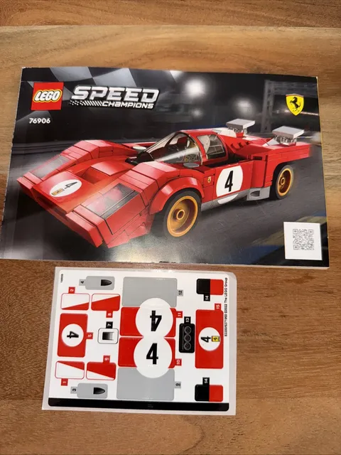 LEGO Speed Champions 1970 Ferrari 512 M 76906, 291 Pieces, Complete Set